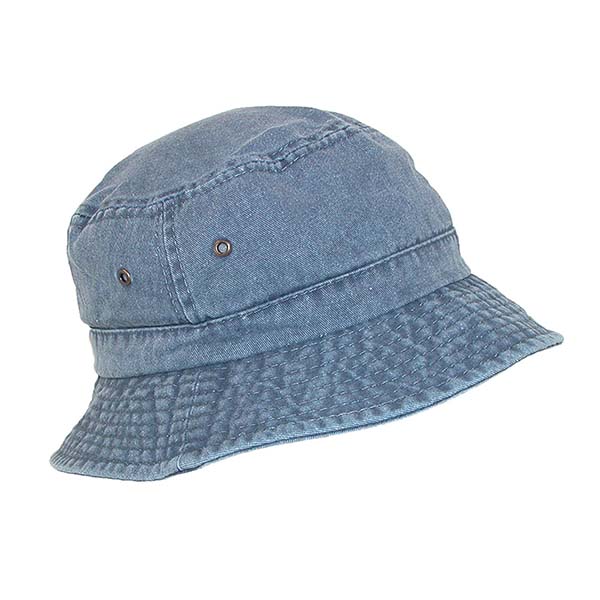 girls light blue denim bucket hat