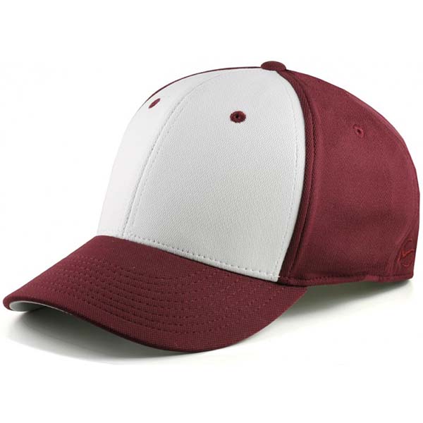 high quality red and white cotton flexfit cap